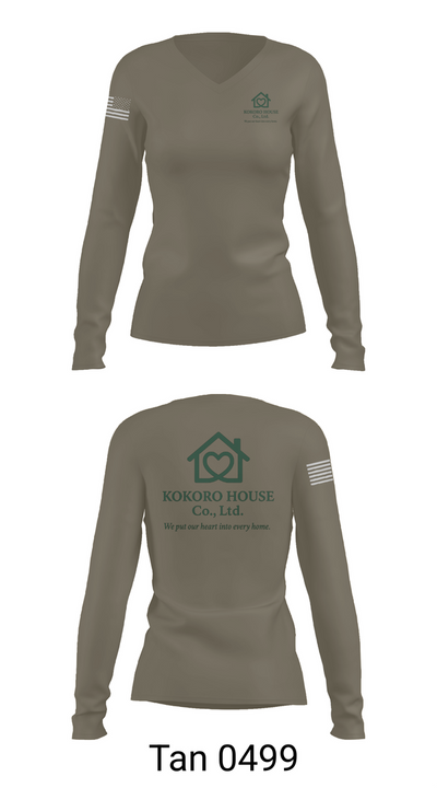KOKOROHOUSE 58124370 Women's Long Sleeve V-neck Shirt - 77