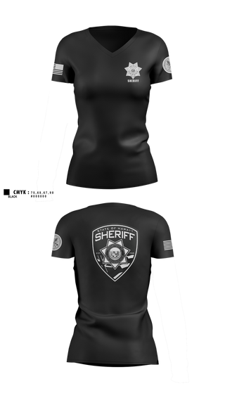 Womens Short Sleeve Vneck Shirt, Hawai’i Department of Law Enforcement- Sheriff Division, Police, Teamtime, Team time, sublimation, custom sports apparel, team uniforms, spirit wear, spiritwear, sports uniforms, custom shirts, team store, custom team store, fundraiser sports, apparel fundraiser