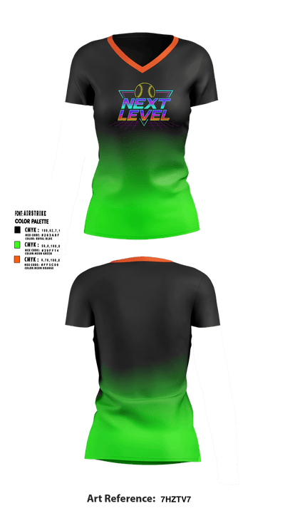 NEXT LEVEL 17953500 Women's Short Sleeve V-neck Shirt - 1
