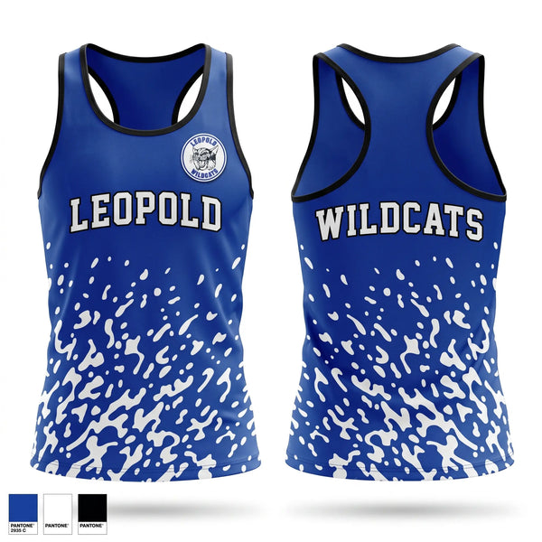 Mens Track Singlet, Leopold, Cross Country, Teamtime, Team time, sublimation, custom sports apparel, team uniforms, spirit wear, spiritwear, sports uniforms, custom shirts, team store, custom team store, fundraiser sports, apparel fundraiser