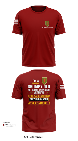 Short Sleeve Performance Shirt, 1st Infantry Division, , Teamtime, Team time, sublimation, custom sports apparel, team uniforms, spirit wear, spiritwear, sports uniforms, custom shirts, team store, custom team store, fundraiser sports, apparel fundraiser