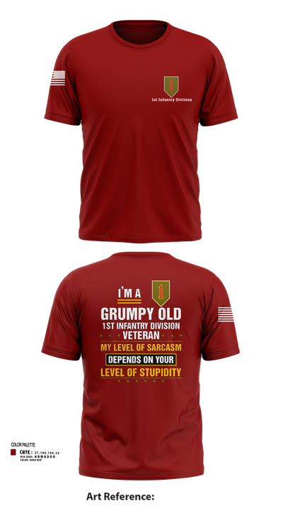 1st Infantry Division 23102862 Short Sleeve Performance Shirt - 23