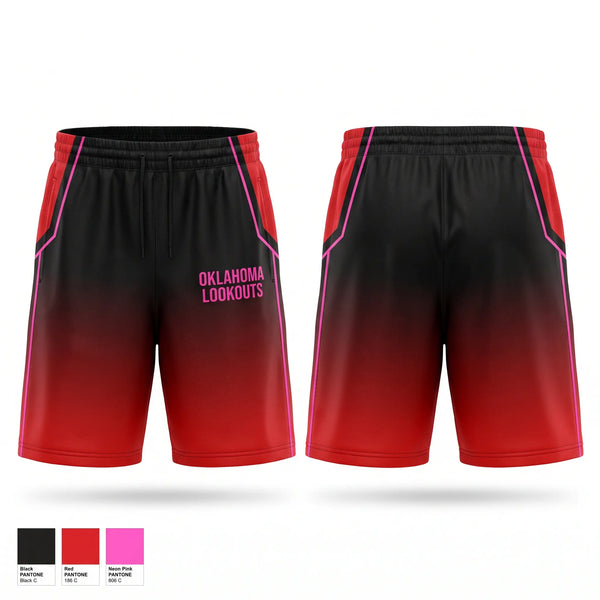 Athletic Shorts With Pockets, OKLAHOMA LOOKOUTS, Baseball, Teamtime, Team time, sublimation, custom sports apparel, team uniforms, spirit wear, spiritwear, sports uniforms, custom shirts, team store, custom team store, fundraiser sports, apparel fundraiser