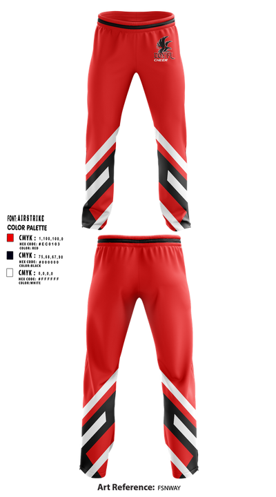 Carteret-Onslow Youth Football & Cheer League (COYFL) Falcons 65584238 Sweatpants - 2