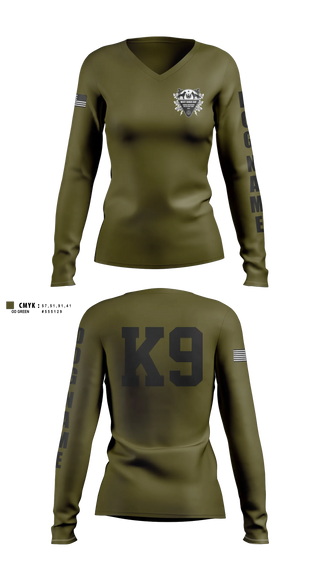 Womens Long Sleeve Vneck Shirt, MSST Kings Bay, Coast Guard, Teamtime, Team time, sublimation, custom sports apparel, team uniforms, spirit wear, spiritwear, sports uniforms, custom shirts, team store, custom team store, fundraiser sports, apparel fundraiser