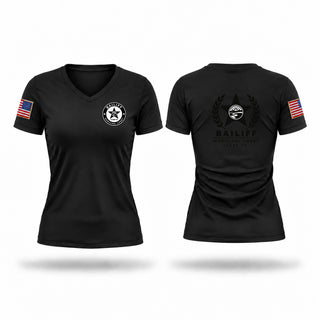 Womens Short Sleeve Vneck Shirt, Bailiff, Police, Teamtime, Team time, sublimation, custom sports apparel, team uniforms, spirit wear, spiritwear, sports uniforms, custom shirts, team store, custom team store, fundraiser sports, apparel fundraiser