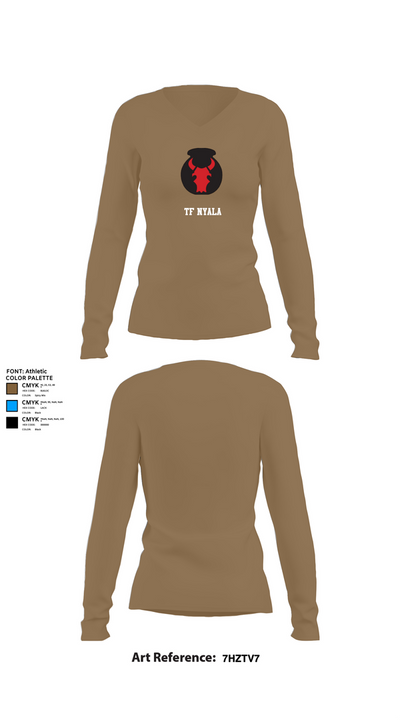 TF Nyala 30350484 Women's Long Sleeve V-neck Shirt - 2