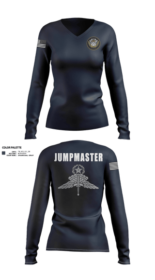 Womens Long Sleeve Vneck Shirt, JCU, , Teamtime, Team time, sublimation, custom sports apparel, team uniforms, spirit wear, spiritwear, sports uniforms, custom shirts, team store, custom team store, fundraiser sports, apparel fundraiser