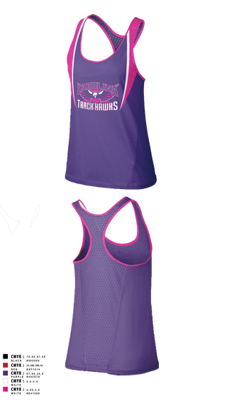 Womens Track Singlet, Carolina Track Hawks, Track & Field, Teamtime, Team time, sublimation, custom sports apparel, team uniforms, spirit wear, spiritwear, sports uniforms, custom shirts, team store, custom team store, fundraiser sports, apparel fundraiser