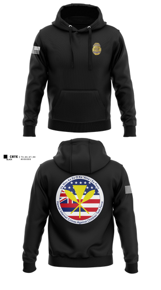 Hoodie, Hawaii Internet Crimes Against Children Task Force, Police, Teamtime, Team time, sublimation, custom sports apparel, team uniforms, spirit wear, spiritwear, sports uniforms, custom shirts, team store, custom team store, fundraiser sports, apparel fundraiser