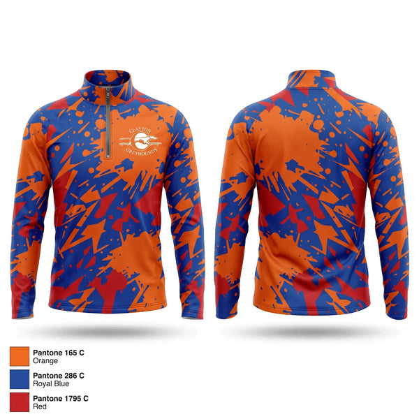 Quarter Zip Jacket, Clayton High School Wrestling, Wrestling, Teamtime, Team time, sublimation, custom sports apparel, team uniforms, spirit wear, spiritwear, sports uniforms, custom shirts, team store, custom team store, fundraiser sports, apparel fundraiser