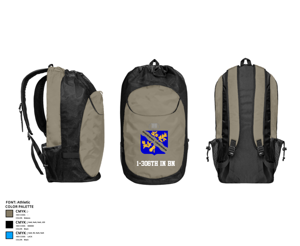 Gear Bag, 1-306th IN BN, , Teamtime, Team time, sublimation, custom sports apparel, team uniforms, spirit wear, spiritwear, sports uniforms, custom shirts, team store, custom team store, fundraiser sports, apparel fundraiser