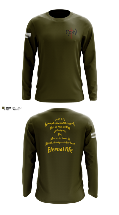 7th ESB 1478980 Long Sleeve Performance Shirt 101