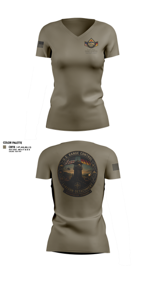Womens Short Sleeve Vneck Shirt, 7TH ATC, Army, Teamtime, Team time, sublimation, custom sports apparel, team uniforms, spirit wear, spiritwear, sports uniforms, custom shirts, team store, custom team store, fundraiser sports, apparel fundraiser