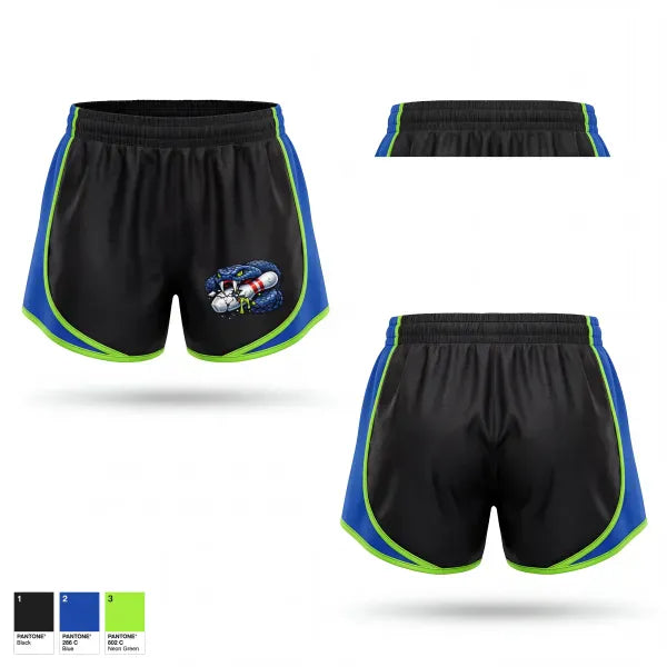 Womens Shorts, Pin vipers, Bowling, Teamtime, Team time, sublimation, custom sports apparel, team uniforms, spirit wear, spiritwear, sports uniforms, custom shirts, team store, custom team store, fundraiser sports, apparel fundraiser