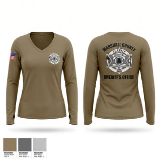 Womens Long Sleeve Vneck Shirt, Marshall county sheriff’s office, Police, Teamtime, Team time, sublimation, custom sports apparel, team uniforms, spirit wear, spiritwear, sports uniforms, custom shirts, team store, custom team store, fundraiser sports, apparel fundraiser