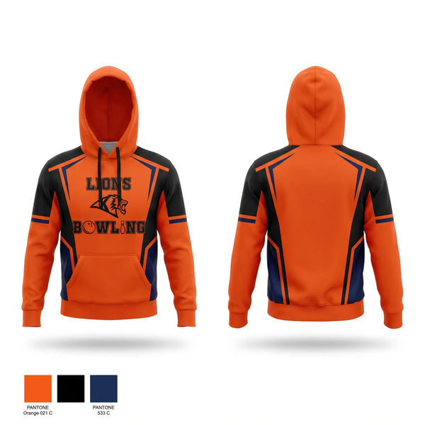 Hoodie, Kennewick lions, Bowling, Teamtime, Team time, sublimation, custom sports apparel, team uniforms, spirit wear, spiritwear, sports uniforms, custom shirts, team store, custom team store, fundraiser sports, apparel fundraiser