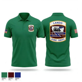 Short Sleeve Performance Polo, Lando Fire Department, Fire Department, Teamtime, Team time, sublimation, custom sports apparel, team uniforms, spirit wear, spiritwear, sports uniforms, custom shirts, team store, custom team store, fundraiser sports, apparel fundraiser