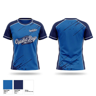 Soft Poly Tee Cotton Like Feel, Coastal Bay, Softball, Teamtime, Team time, sublimation, custom sports apparel, team uniforms, spirit wear, spiritwear, sports uniforms, custom shirts, team store, custom team store, fundraiser sports, apparel fundraiser