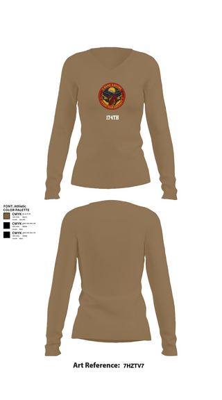 Womens Long Sleeve Vneck Shirt, 174th, , Teamtime, Team time, sublimation, custom sports apparel, team uniforms, spirit wear, spiritwear, sports uniforms, custom shirts, team store, custom team store, fundraiser sports, apparel fundraiser