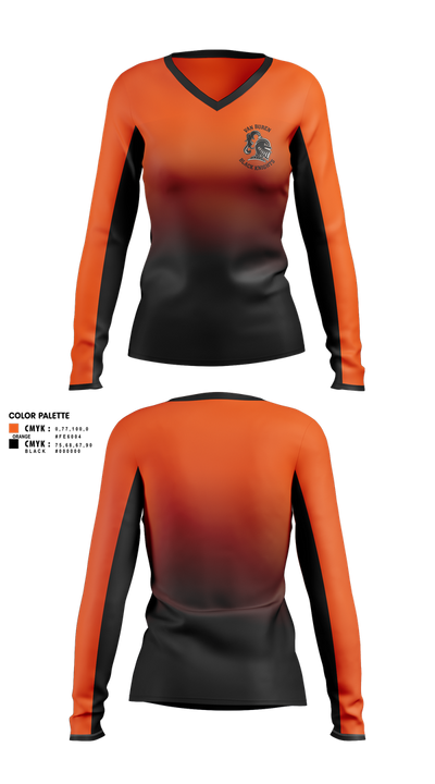 Van Buren Youth Soccer Association 88554810 Women's Long Sleeve V-neck Shirt - 1