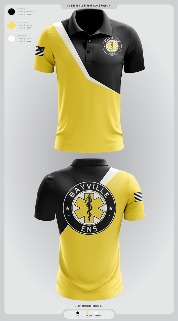 Short Sleeve Performance Polo, Bayville EMS, , Teamtime, Team time, sublimation, custom sports apparel, team uniforms, spirit wear, spiritwear, sports uniforms, custom shirts, team store, custom team store, fundraiser sports, apparel fundraiser