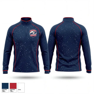 Quarter Zip Jacket, Owensboro Bombers, Baseball, Teamtime, Team time, sublimation, custom sports apparel, team uniforms, spirit wear, spiritwear, sports uniforms, custom shirts, team store, custom team store, fundraiser sports, apparel fundraiser