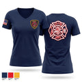 Ullin Fire Rescue Department Women's Short Sleeve V-neck Shirt - 1