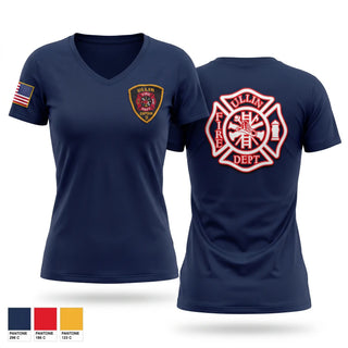 Womens Short Sleeve Vneck Shirt, Ullin Fire Rescue Department, Fire Department, Teamtime, Team time, sublimation, custom sports apparel, team uniforms, spirit wear, spiritwear, sports uniforms, custom shirts, team store, custom team store, fundraiser sports, apparel fundraiser