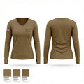 2ID 51909784 Women's Long Sleeve V-neck Shirt - 1