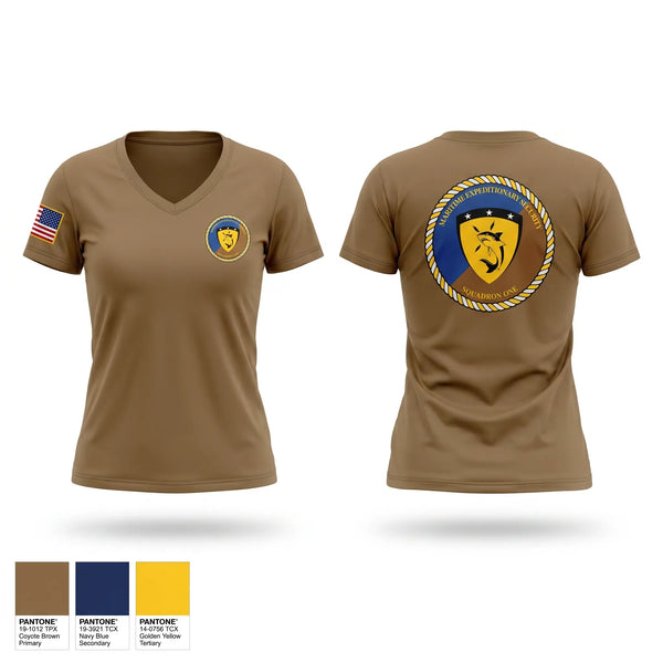 Womens Short Sleeve Vneck Shirt, MSRON 1, Navy, Teamtime, Team time, sublimation, custom sports apparel, team uniforms, spirit wear, spiritwear, sports uniforms, custom shirts, team store, custom team store, fundraiser sports, apparel fundraiser