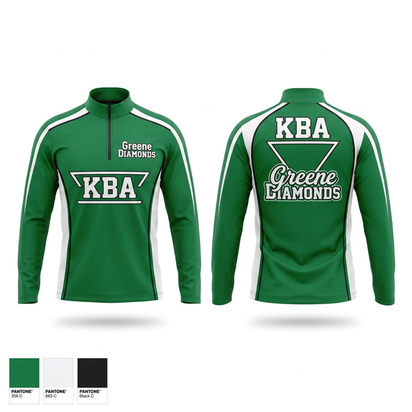 Quarter Zip Jacket, Greene Diamonds, Softball, Teamtime, Team time, sublimation, custom sports apparel, team uniforms, spirit wear, spiritwear, sports uniforms, custom shirts, team store, custom team store, fundraiser sports, apparel fundraiser
