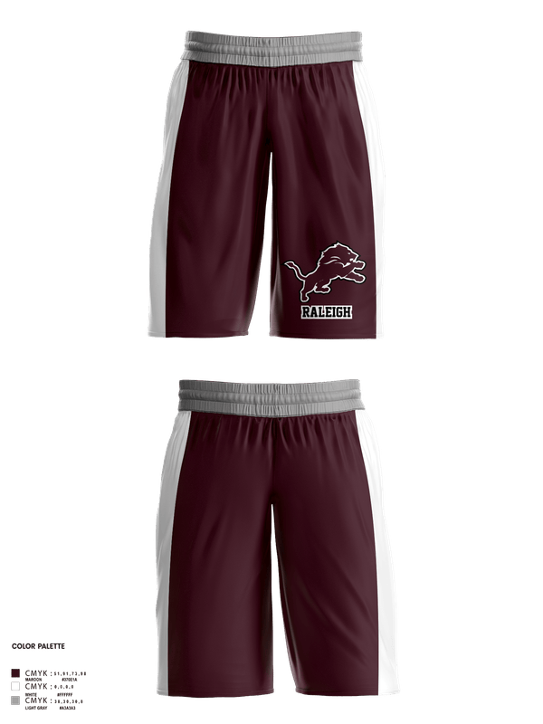Womens Basketball Shorts, Raleigh, Women's Basketball, Teamtime, Team time, sublimation, custom sports apparel, team uniforms, spirit wear, spiritwear, sports uniforms, custom shirts, team store, custom team store, fundraiser sports, apparel fundraiser