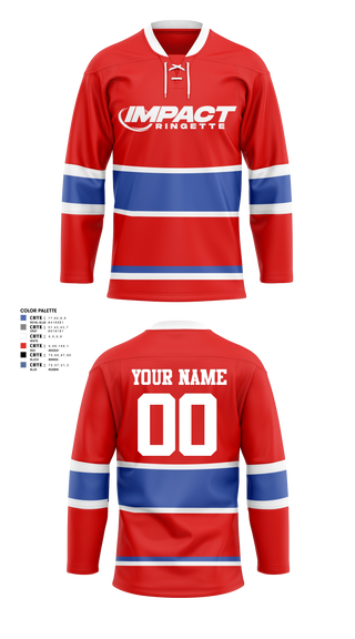 Hockey Jersey, Impact Ringette 2026, Ice Hockey, Teamtime, Team time, sublimation, custom sports apparel, team uniforms, spirit wear, spiritwear, sports uniforms, custom shirts, team store, custom team store, fundraiser sports, apparel fundraiser