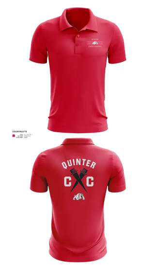 Short Sleeve Performance Polo, Quinter Bulldogs, Cross Country, Teamtime, Team time, sublimation, custom sports apparel, team uniforms, spirit wear, spiritwear, sports uniforms, custom shirts, team store, custom team store, fundraiser sports, apparel fundraiser