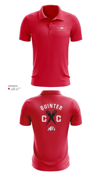 Quinter Bulldogs 74495795 Short Sleeve Performance Polo - 21
