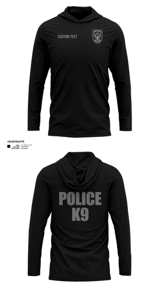 Long Sleeve hooded sunshirt, PERRY POLICE DEPARTMENT, Police, Teamtime, Team time, sublimation, custom sports apparel, team uniforms, spirit wear, spiritwear, sports uniforms, custom shirts, team store, custom team store, fundraiser sports, apparel fundraiser
