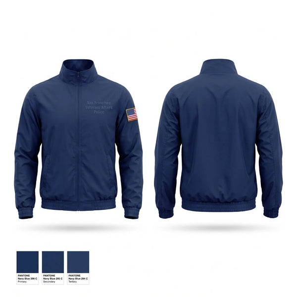 Windbreaker, San Francisco Veterans Affairs Police, Police, Teamtime, Team time, sublimation, custom sports apparel, team uniforms, spirit wear, spiritwear, sports uniforms, custom shirts, team store, custom team store, fundraiser sports, apparel fundraiser