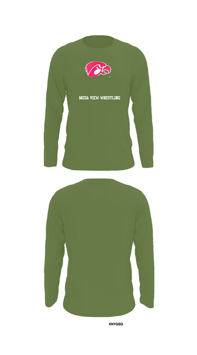 Mesa View Wrestling 61558339 Long Sleeve Performance Shirt 21