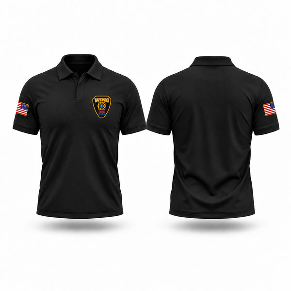 Short Sleeve Performance Polo, Wing Rural Fire Protection District, Fire Department, Teamtime, Team time, sublimation, custom sports apparel, team uniforms, spirit wear, spiritwear, sports uniforms, custom shirts, team store, custom team store, fundraiser sports, apparel fundraiser