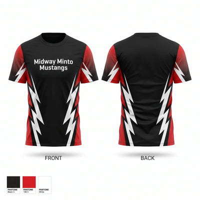 Midway Minto Mustangs Short Sleeve Performance Shirt - 2