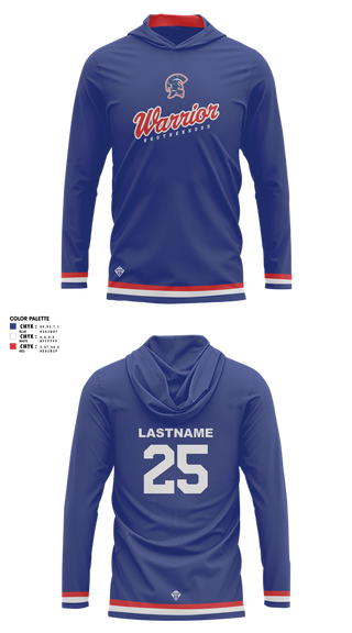 Long Sleeve Performance Shirt with hood, Kick 2 Build Soccer ClubTeam Fishman, Men's Soccer, Teamtime, Team time, sublimation, custom sports apparel, team uniforms, spirit wear, spiritwear, sports uniforms, custom shirts, team store, custom team store, fundraiser sports, apparel fundraiser
