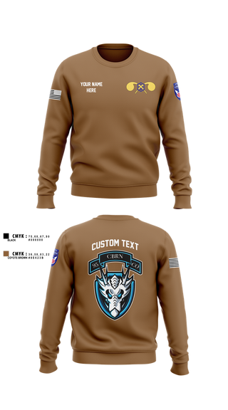 Crew Neck Sweatshirt, 1st Platoon, 95th CBRN, Army, Teamtime, Team time, sublimation, custom sports apparel, team uniforms, spirit wear, spiritwear, sports uniforms, custom shirts, team store, custom team store, fundraiser sports, apparel fundraiser