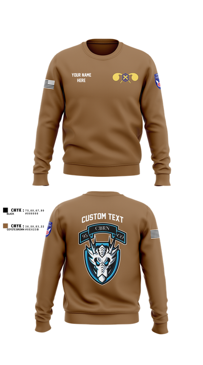 1st Platoon, 95th CBRN 66149028 Crew Neck Sweatshirt - 3
