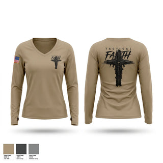 Womens Long Sleeve Vneck Shirt, Chaos company, Army, Teamtime, Team time, sublimation, custom sports apparel, team uniforms, spirit wear, spiritwear, sports uniforms, custom shirts, team store, custom team store, fundraiser sports, apparel fundraiser