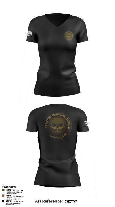 EOD 50883940 Women's Short Sleeve V-neck Shirt - 3