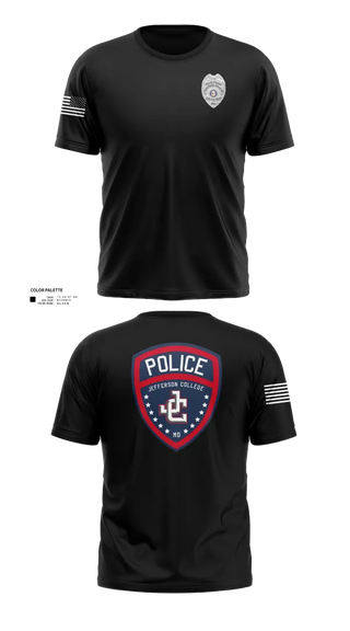 Short Sleeve Performance Shirt, Jefferson College Police Department, Police, Teamtime, Team time, sublimation, custom sports apparel, team uniforms, spirit wear, spiritwear, sports uniforms, custom shirts, team store, custom team store, fundraiser sports, apparel fundraiser