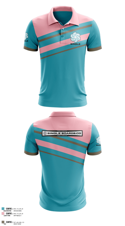 Single Boards.co 15262611 Short Sleeve Performance Polo - 1