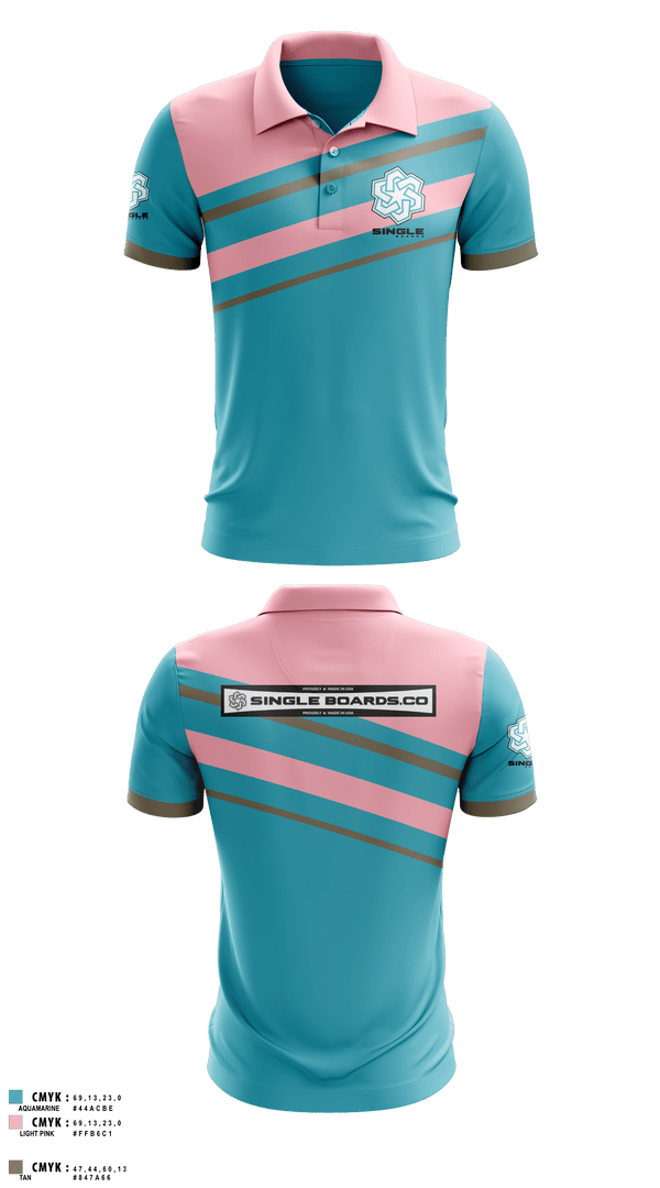 Short Sleeve Performance Polo, Single Boards.co, E-Sports, Teamtime, Team time, sublimation, custom sports apparel, team uniforms, spirit wear, spiritwear, sports uniforms, custom shirts, team store, custom team store, fundraiser sports, apparel fundraiser