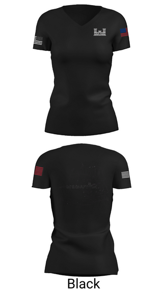 Womens Short Sleeve Vneck Shirt, A co 229th Heavy, , Teamtime, Team time, sublimation, custom sports apparel, team uniforms, spirit wear, spiritwear, sports uniforms, custom shirts, team store, custom team store, fundraiser sports, apparel fundraiser